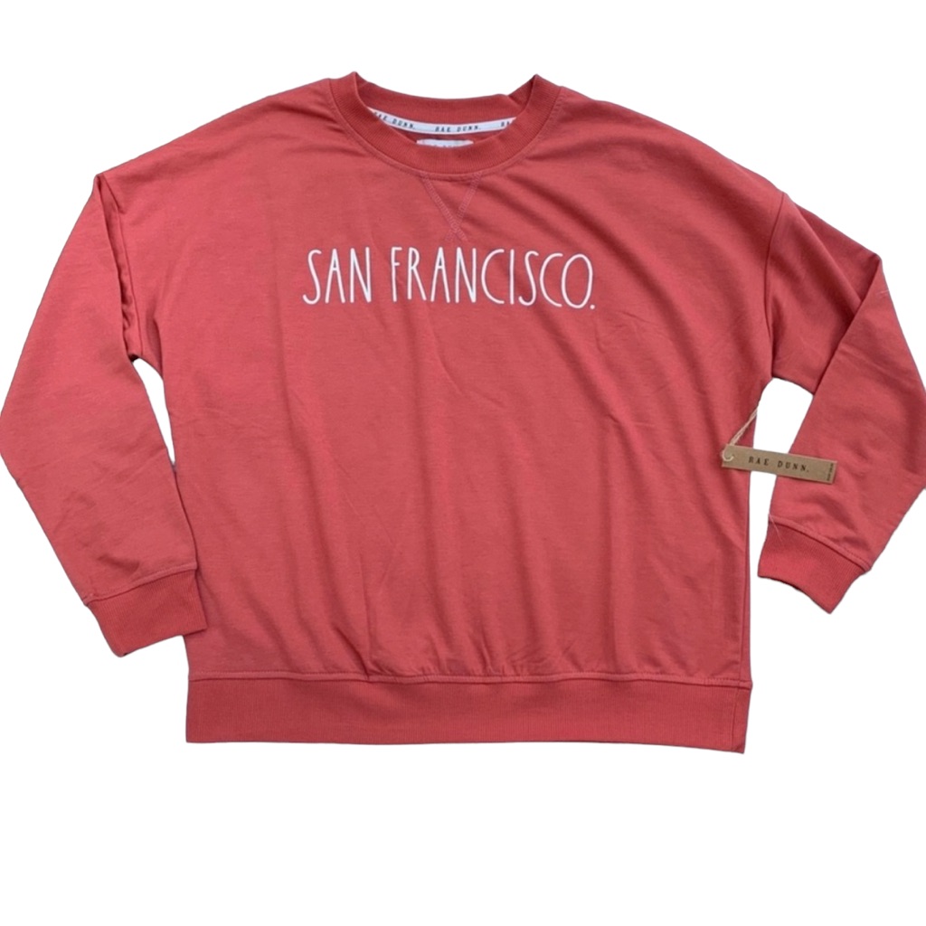 Nwt Rae Dunn Women’s Spell Out San Francisco Sweatshirt Size Large